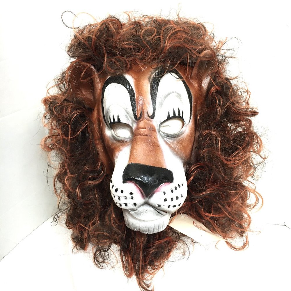 VTG Cesar Lion Head Rubber Latex Halloween Mask